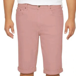 MVP Collection by Mo Vaughn Distressed Denim Shorts in Vintage Rose NWOT Size 44
